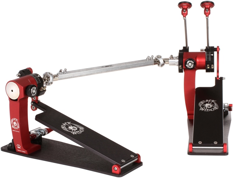 Trick Drums P1V2BFBW Pro 1-V Black Widow Bigfoot Double Bass Drum Pedal