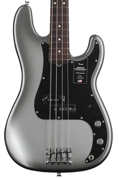 Fender American Professional II Precision Bass - Mercury with Rosewood  Fingerboard