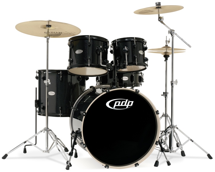 PDP Mainstage Complete Drum Kit Black Metallic Sweetwater