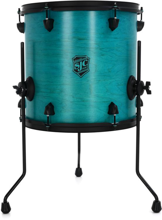 SJC Custom Drums Pathfinder Series Floor Tom - 14 x 14 inch, Teal Satin