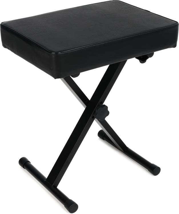 GLEAM Piano Bench Padded Keyboard Bench Leather Backless Stool with Storage Compartment 