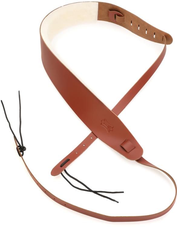 Levy's PM14 2.5" Geuine Leather Banjo Strap Walnut Sweetwater