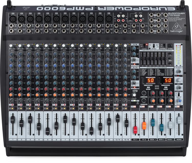 Behringer Europower Pmp6000 Channel 1600w Powered Mixer Sweetwater