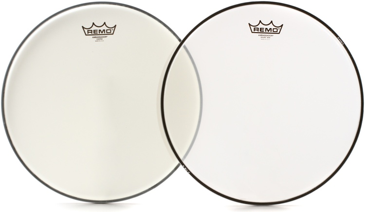 Remo 4-Piece Clear Pinstripe Standard Pro Pack with Free 14 in Coated Ambassador Snare Drum Head