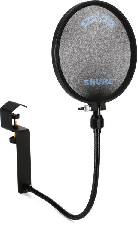 Shure PS-6 Popper Stopper Pop Filter with Metal Gooseneck and Heavy Duty  Microphone Stand Clamp