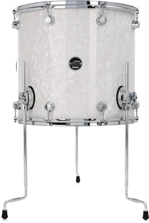 Dw Performance Series Floor Tom 16 X 18 Inch White Marine Finishply Sweetwater 