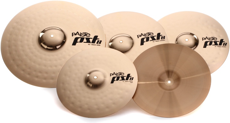 Paiste PST 8 Rock Cymbal Set - 14/18/20 inch - with Free 16 inch Crash