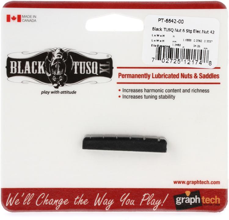Black Tusq PT-6642-00 Sillet 6 cordes pour guitare électrique 42 x 6 mm