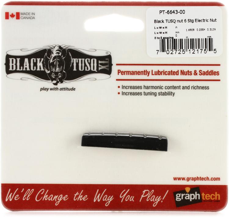 GRAPHTECH PT6643 BLACK TUSQ XL TREM NUT SLOTTED 