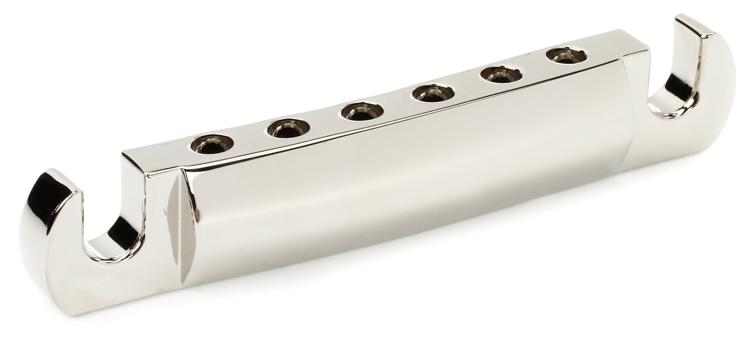 Gibson Accessories Stop Bar Tailpiece w/Studs & Inserts - Nickel