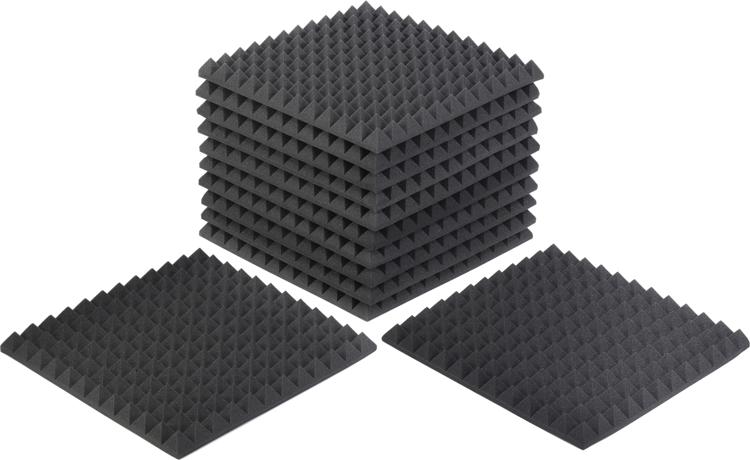 Auralex 2 inch Studiofoam Pyramids 2x2 foot Acoustic Panel 12-pack