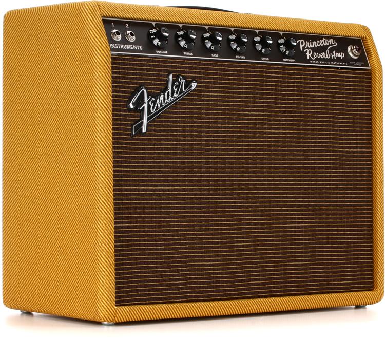 Комбинированный ламповый усилитель Fender 65 Princeton Reverb мощностью 12 Вт, 1x12 дюймов, покрытый лаком