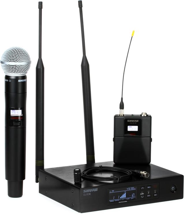 Shure QLXD124/85 Combo Wireless Handheld and Lavalier Microphone System