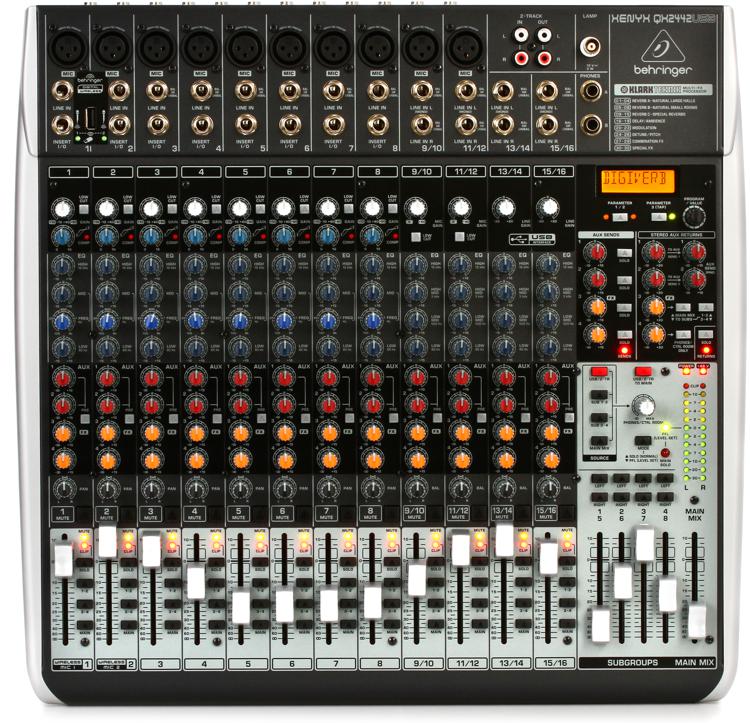 Behringer Xenyx QX2442USB Mixer with USB and Effects