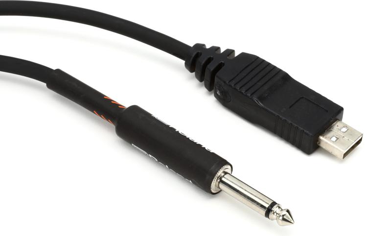 Roland RCC-10-US14 Black Series 1/4 inch TS Male to USB Cable - foot | Sweetwater