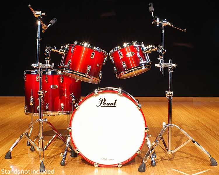 Pearl Reference Series 4piece Shell Pack with Free Floor Tom Scarlet