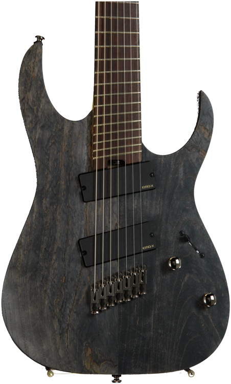 Ibanez Iron Label RGIF7 Multi-Scale - Black Stained