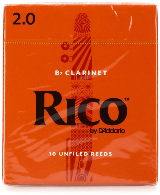 Rico D'Addario REA1020 Strength 2 Bass Clarinet Reeds 10 Sealed New Box 