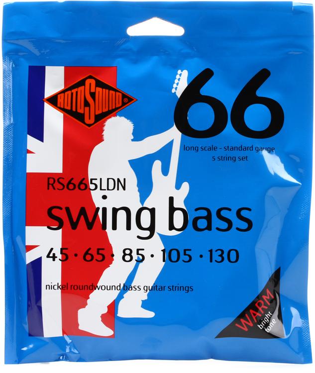絶品】 ROTOSOUND RS665LC Swing Bass 66 Medium 5-Strings Set 40-125