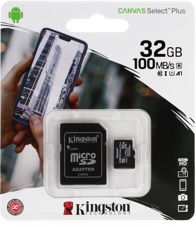 Kingston 32GB Fly IQ4503Q MicroSDHC Canvas Select Plus Card Verified by SanFlash. 100MBs Works with Kingston