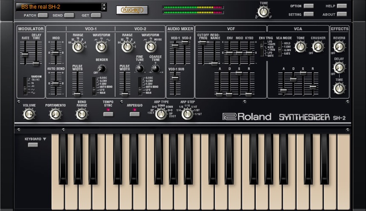 roland sh 2 plug out