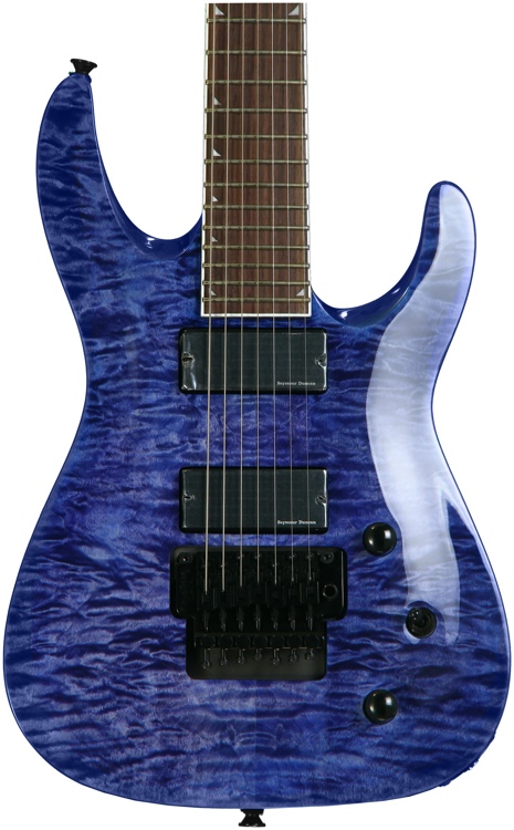 Jackson SLATXSD 3-7 - Trans Blue, Quilt Maple | Sweetwater