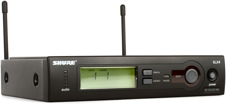 Shure SLX4 Diversity Receiver - H5 Band, 518 - 542 MHz | Sweetwater