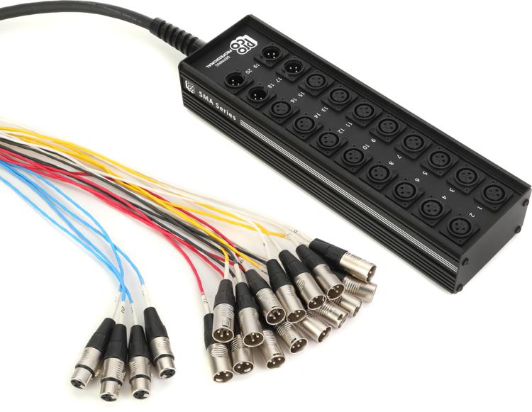 Pro Co SMA1604FBX-50 SMA Series 16x4 Stage Snake with XLR Returns
