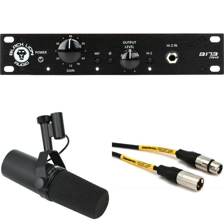 Shure SM7B Dynamic Vocal Microphone and Black Lion Audio B173MK2 Preamp Bundle Sweetwater