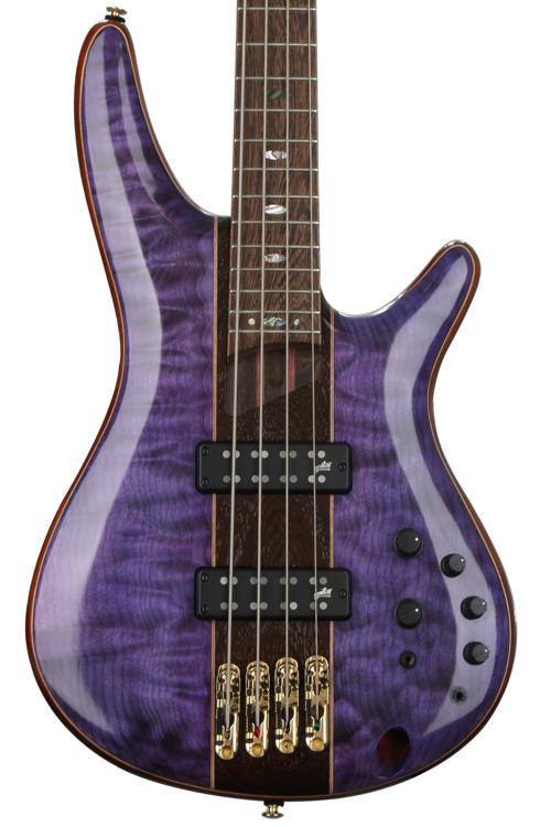 ibanez purple bass guitar