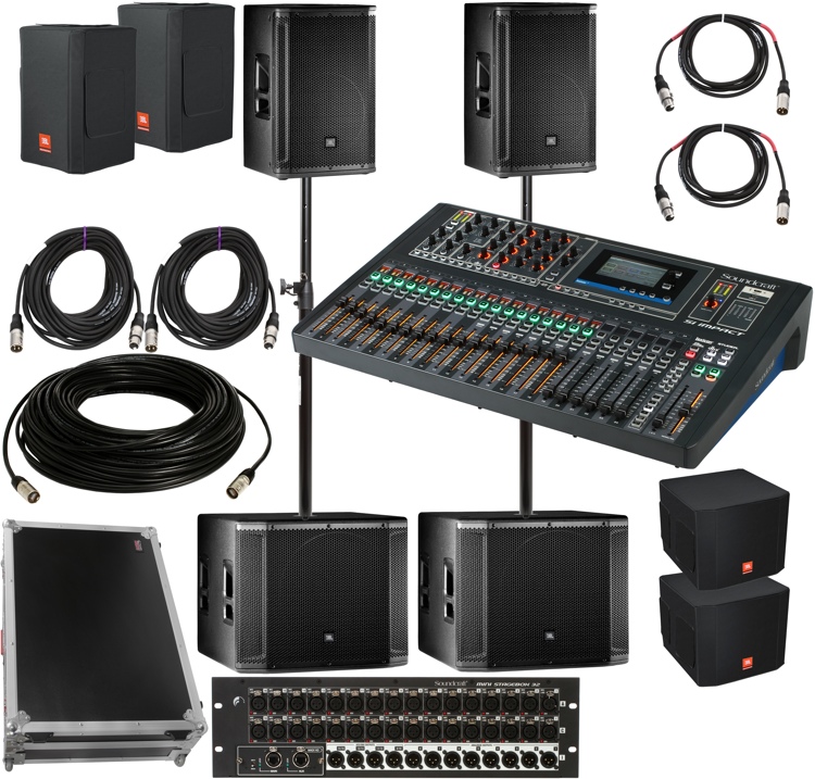 JBL SRX800 Complete PA Package with Soundcraft Mixer and Stage Box ...