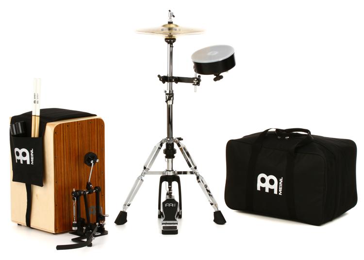 Meinl Percussion Cajon Drum Set with Cymbals and Hardware Ovangkol