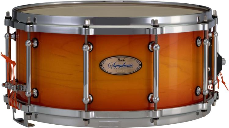 Pearl Symphonic Series Snare Drum - 6.5 inches x 14 Inches, Antique Sunburst