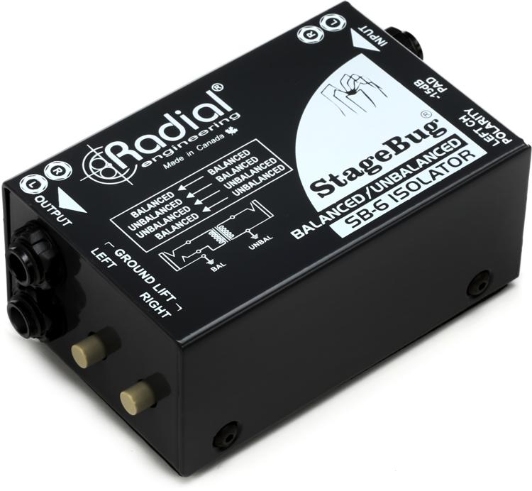 Radial StageBug SB-6 Isolator 2-channel Line Isolator | Sweetwater