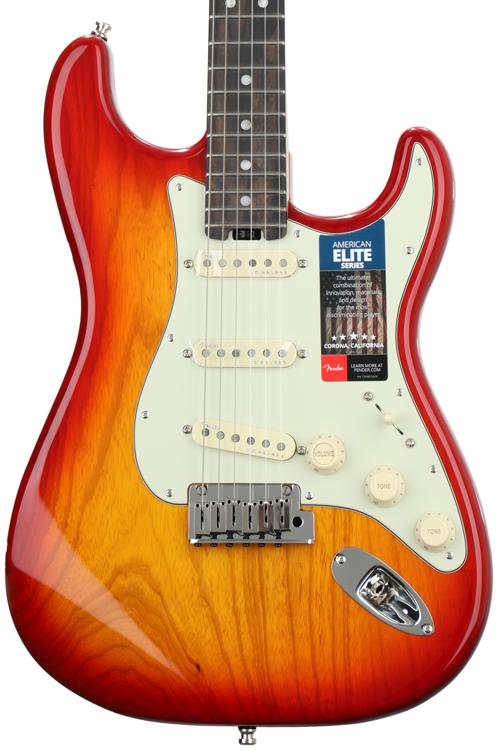 Fender American Elite Stratocaster - Aged Cherry Burst w/ Ebony ...