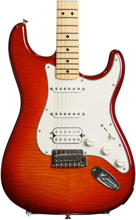 Fender Deluxe Strat Plus HSS iOS - Aged Cherry Burst | Sweetwater