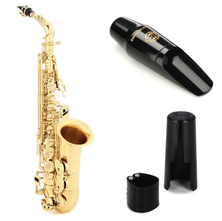 Tromana AS300 Student Alto Saxophone with Selmer Paris S402C1 S80 Series  Mouthpiece, Ligature, and Cap - Clear Lacquer
