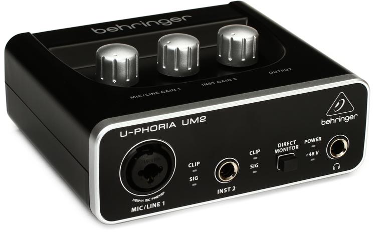 Behringer U-Phoria UM2 USB Audio Interface Sweetwater