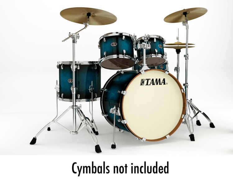 Tama Silverstar Custom 5Piece Drum Kit Transparent Blue Burst