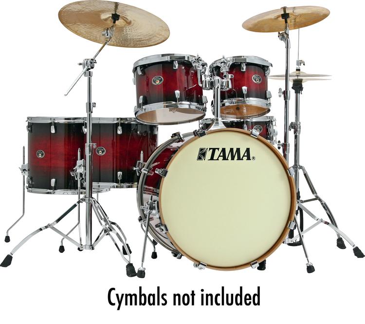 Tama Silverstar Custom 6Piece Drum Kit Transparent Red Burst