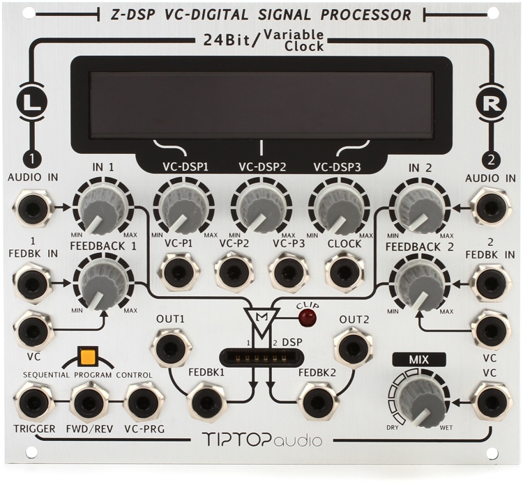 Tiptop Audio ZDSP Eurorack VCDigital Signal Processor Module Sweetwater