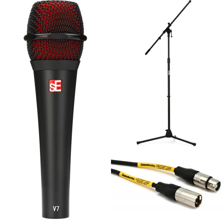 sE Electronics V7 Handheld Dynamic Microphone Bundle with 2 XLR Cables 