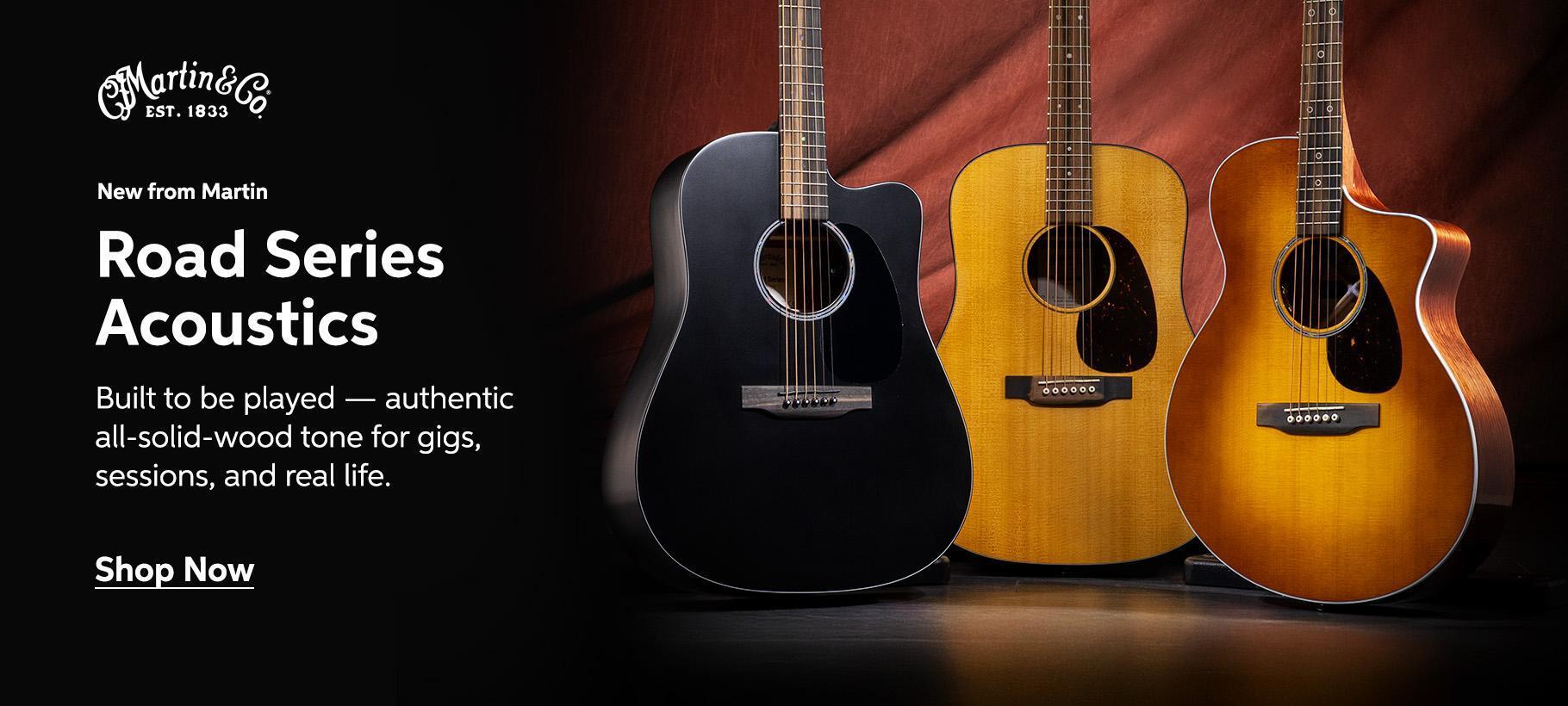 New from Martin Road Series Acoustics Built to be played - authentic all-solid-wood tone for gigs, sessions, and real life.