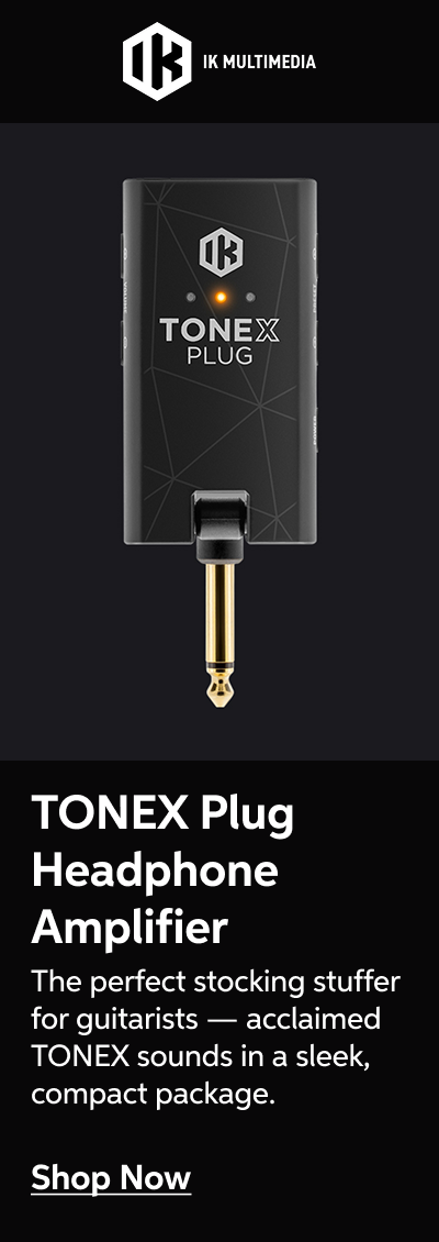 TONEX Plug Headphone Amplifier - The perfect stocking stuffer for guitarists - acclaimed TONEX sounds in a sleek, compact package.