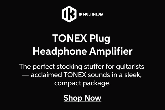TONEX Plug Headphone Amplifier - The perfect stocking stuffer for guitarists - acclaimed TONEX sounds in a sleek, compact package.