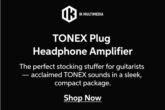 TONEX Plug Headphone Amplifier - The perfect stocking stuffer for guitarists - acclaimed TONEX sounds in a sleek, compact package.