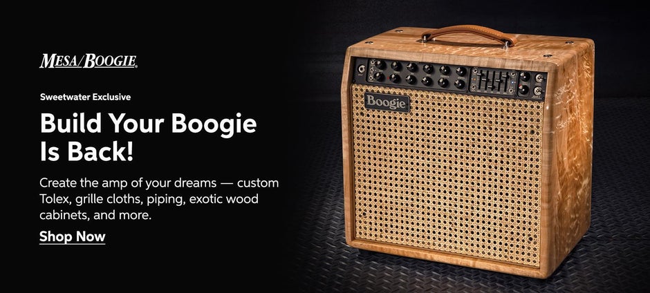 Sweetwater Exclusive - Create the amp of your dreams — custom Tolex, grillcloths, piping, exotic wood cabinets, and more.