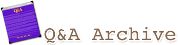 Question and Answer Archive