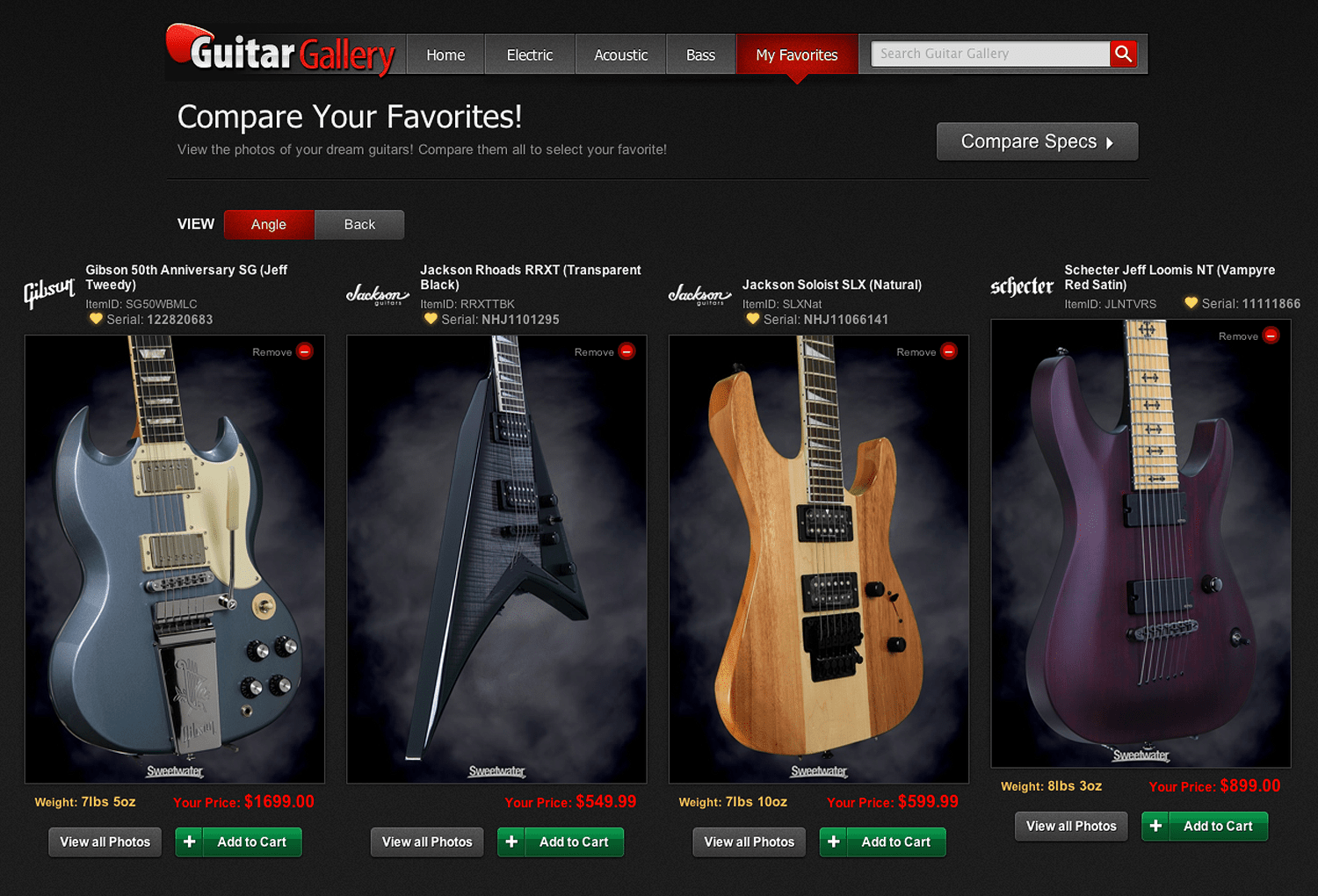 Sweetwater Launches Guitar Gallery 2.0