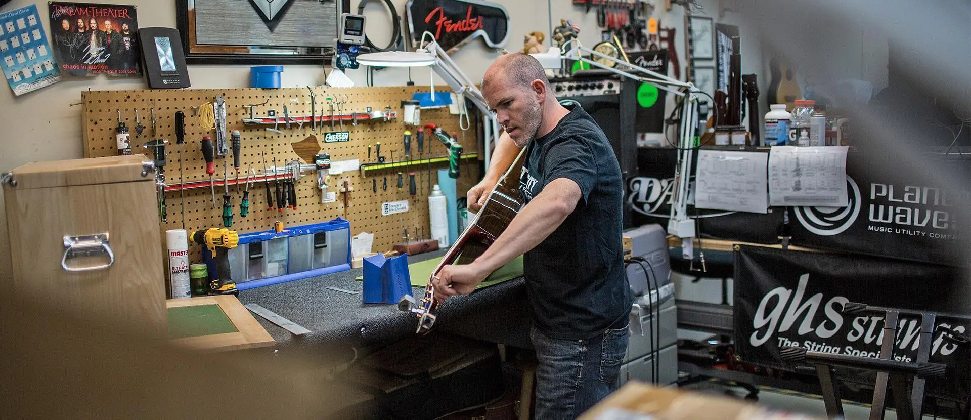 Guitar repair employee